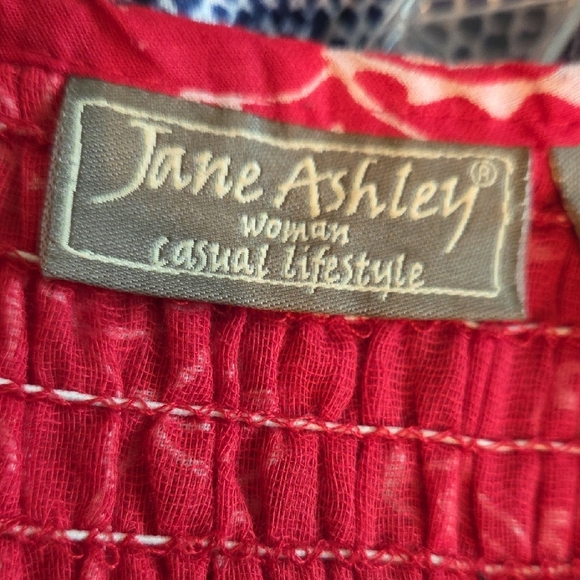 Vintage Jane Ashley Red & White Dress Size 2X - Picture 7 of 9